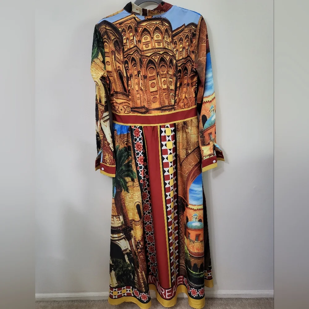 Floral Art Print Dress - Picture 4 of 9